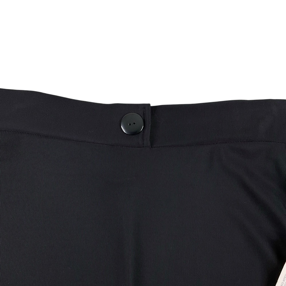 TapeMeasure Skirt Women XL Black A-Line Long Maxi Stretch Elastic Waist NWT VTG - Picture 4 of 16